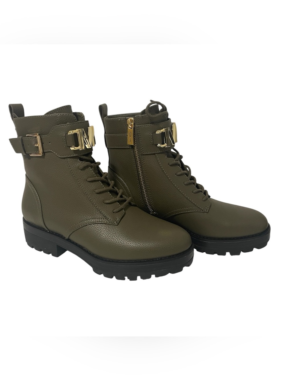 New with Box Michael Kors Olive Green Leather Ankle Boots